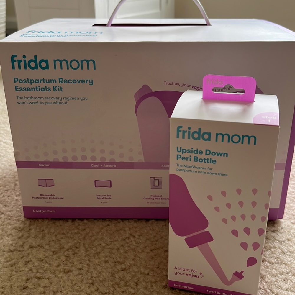 NWT Frida mom postpartum recovery essentials kit + upside down peri bottle